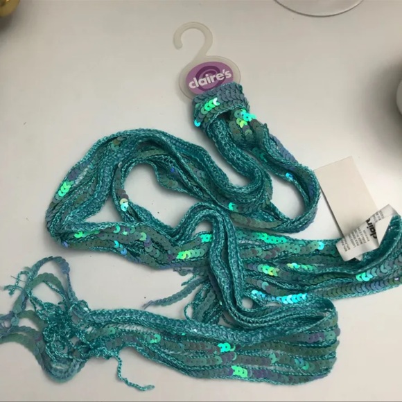 NWT| Y2K Sequins Hair Knitted Tie - Picture 1 of 4